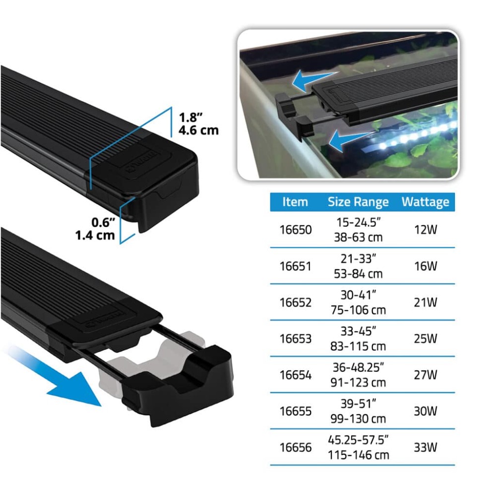 Fluval Aquasky 3.0 LED with Wifi & Bluetooth 12w (38-63cm)