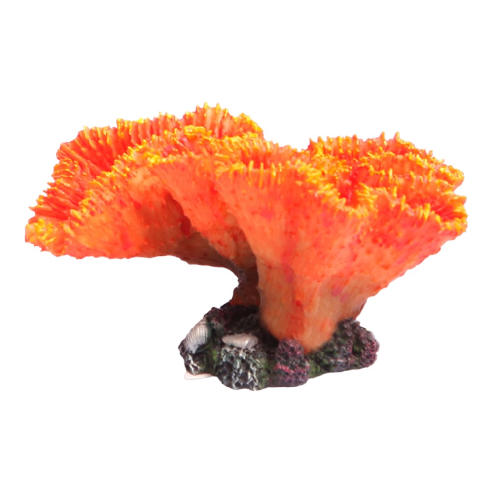 AquaOne Copi Coral Euphyllia Orange 14.5x7.5x8cm