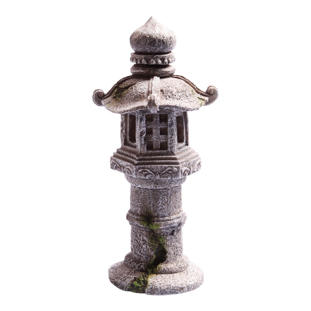 AquaOne Stone Lantern Pagoda 9.5x9x23cm