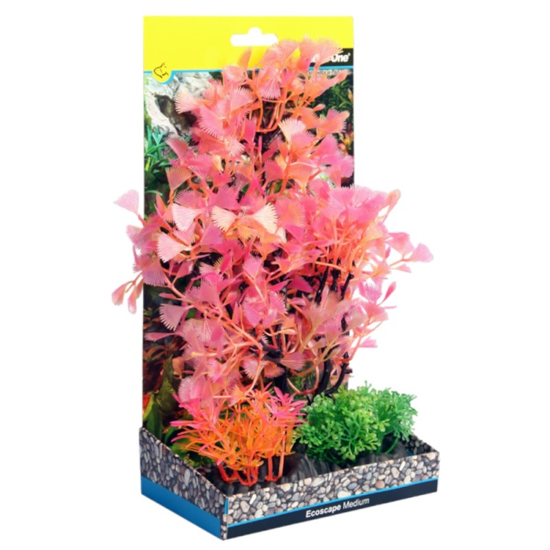 AquaOne Ecoscape Medium Fan Palm Tree Red 24cm