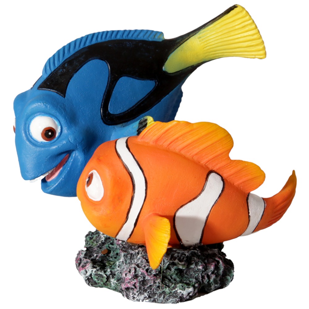 AquaOne Blue Tang And Clownfish 10x9.5x10cm