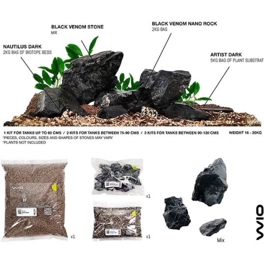 WIO Nautilus Dark River Kit, Size 0,1-20cm 20 kg