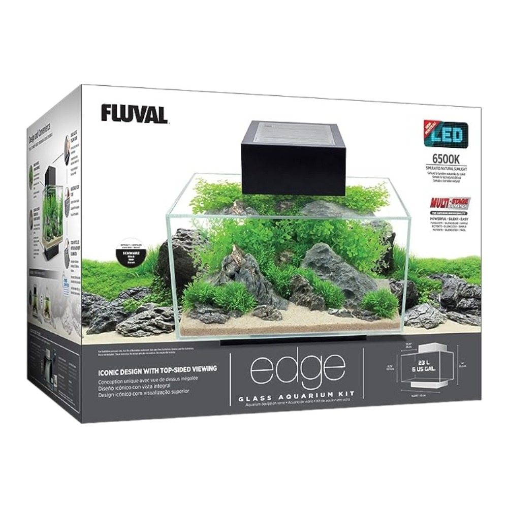 Fluval Edge 2.0 23L Aquarium Gloss Black