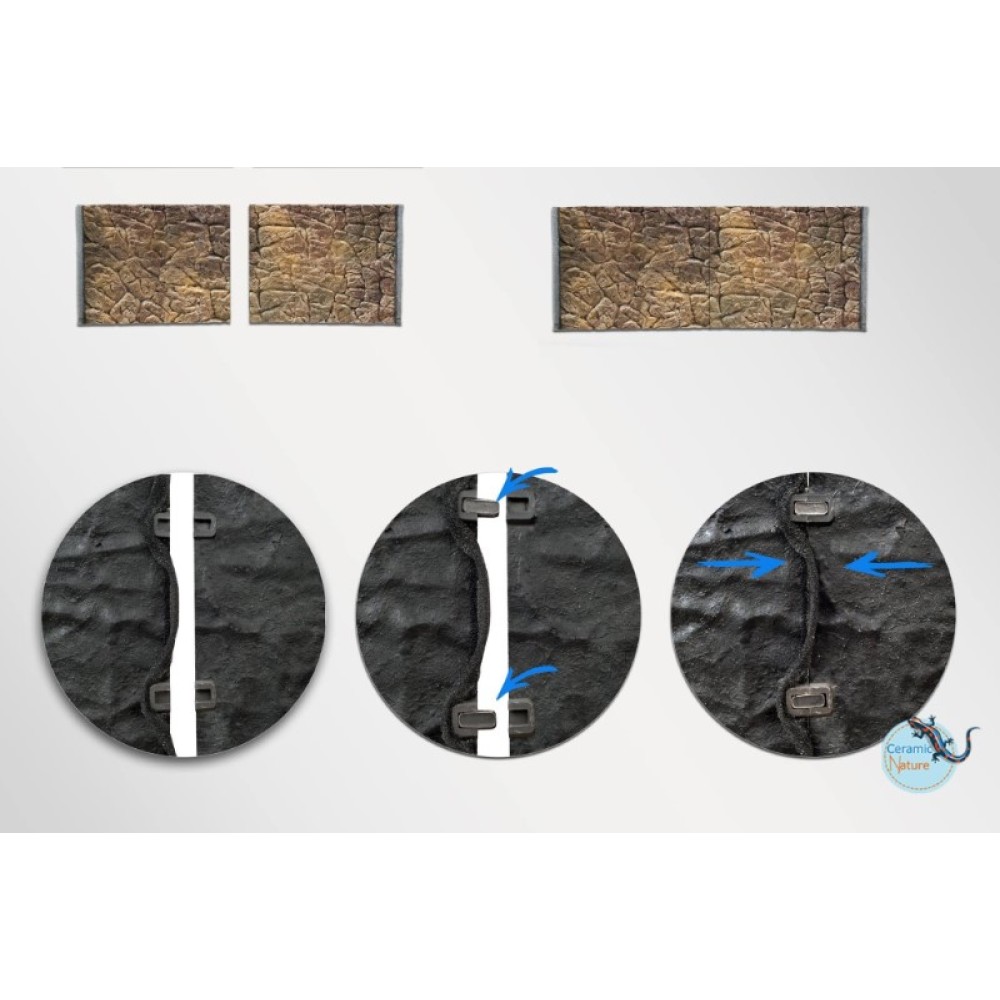 Ceramic Nature Backgrounds Rock 120x60cm 2 Parts