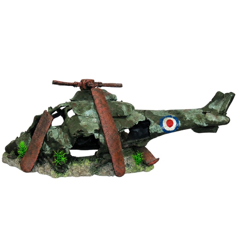 AquaOne Ruined Helicopter 79x25x26cm
