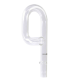Green Aqua Glass Double Bend Pipe for Spraybar Left Side - 17mm 16/22mm