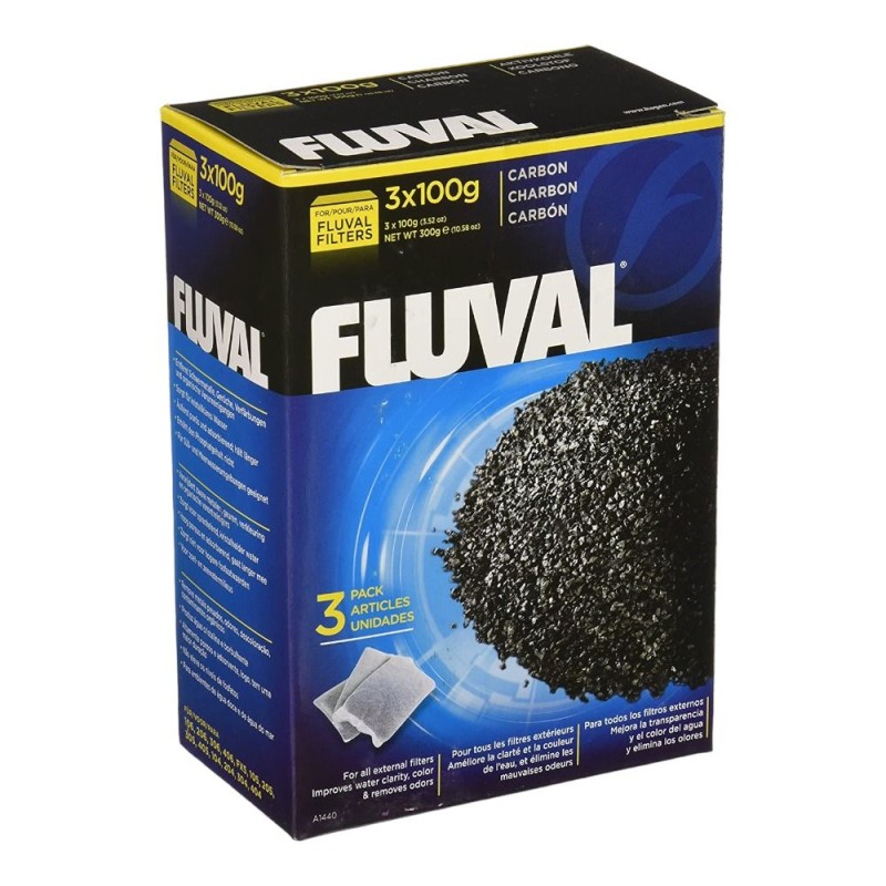 Fluval Activated Carbon 3 x 100g bags