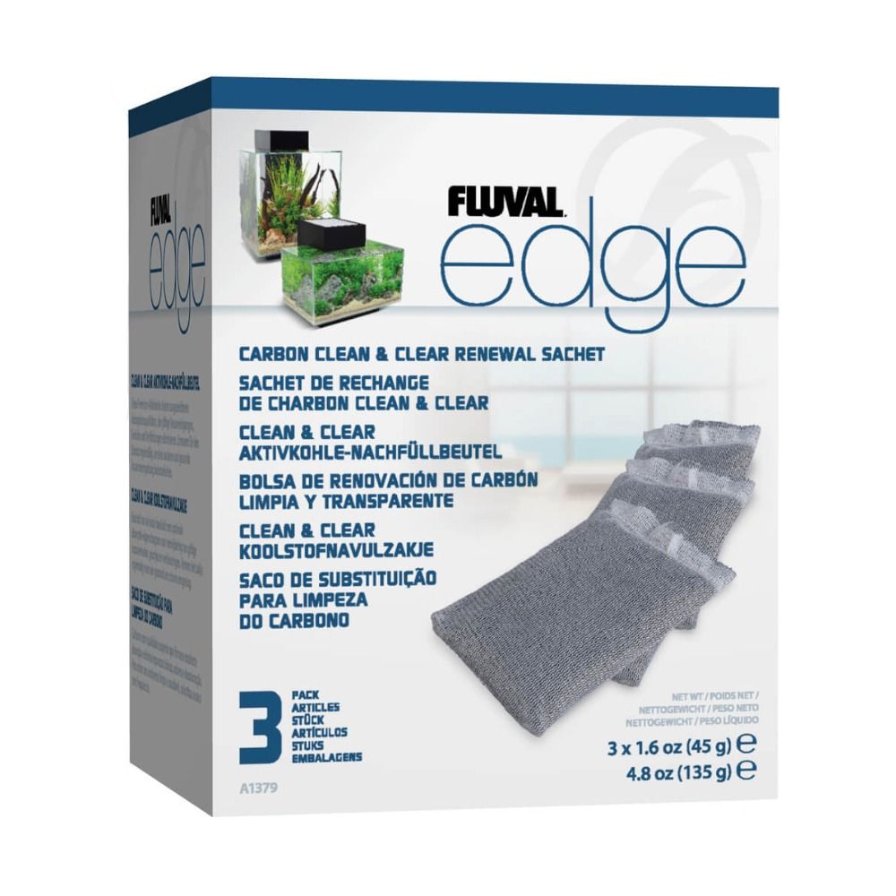 Fluval Edge Carbon Clean And Clear (3 X 45g  Sachets)