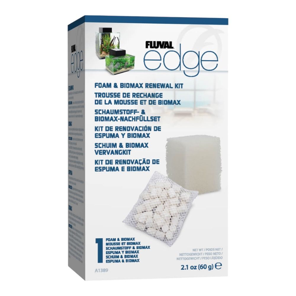 Fluval Edge Foam Biomax Kit (1 x filter foam, 1 x Biomax bag)