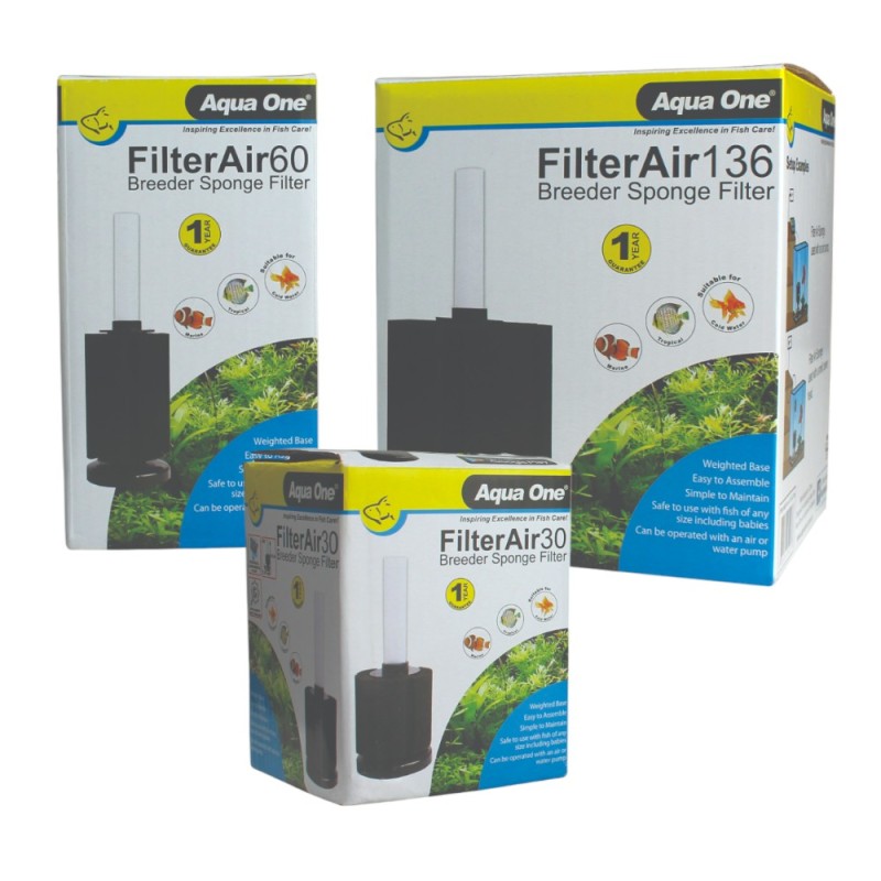 AquaOne Filter Air Breeder Sponge Filter