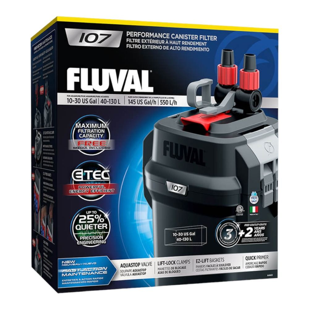 Fluval 107 External Filter 550L/H for aquariums 40-130L
