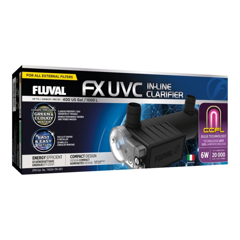 Fluval FX In-Line UVC Clarifier (for aquariums up to 1500L)