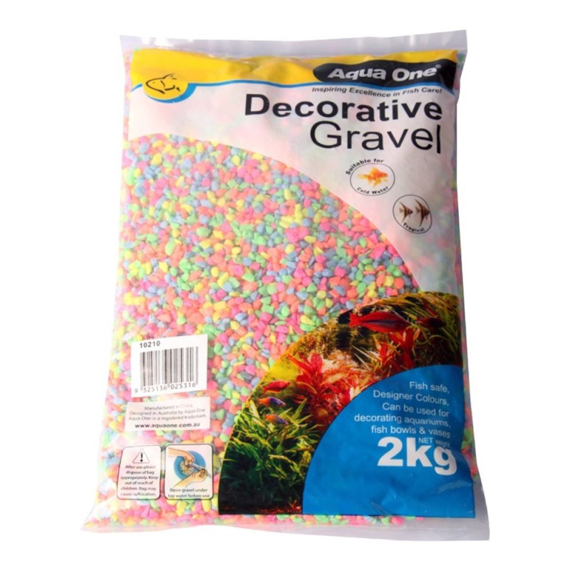 AquaOne Gravel Neon 2kg (4-6mm)