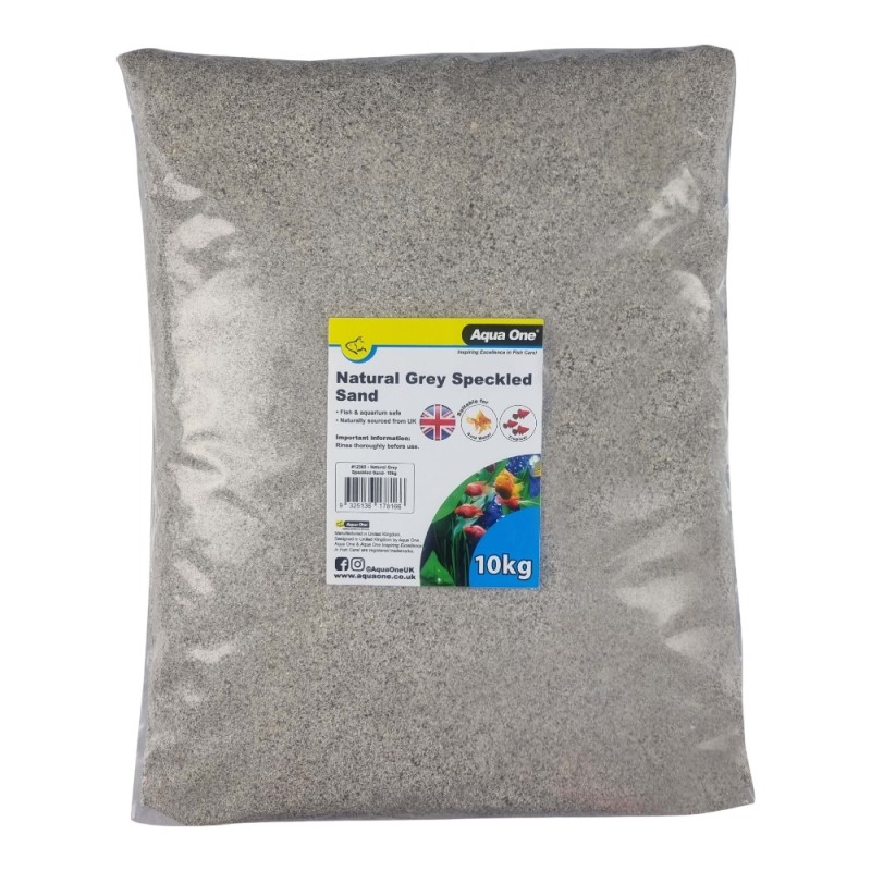 AquaOne Natural Grey Speckled Sand 10kg