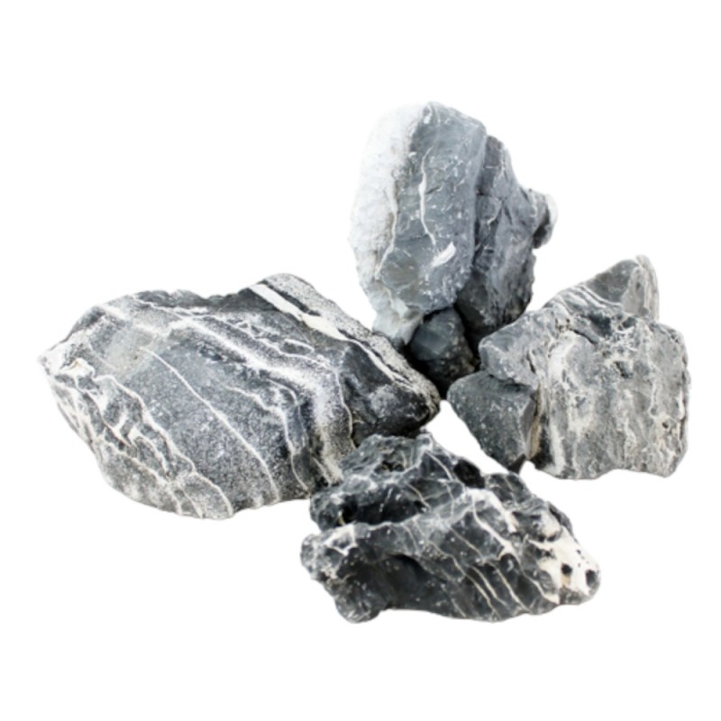 AquaOne Natural Rock Black And White Quartz 2-3kg Per Piece