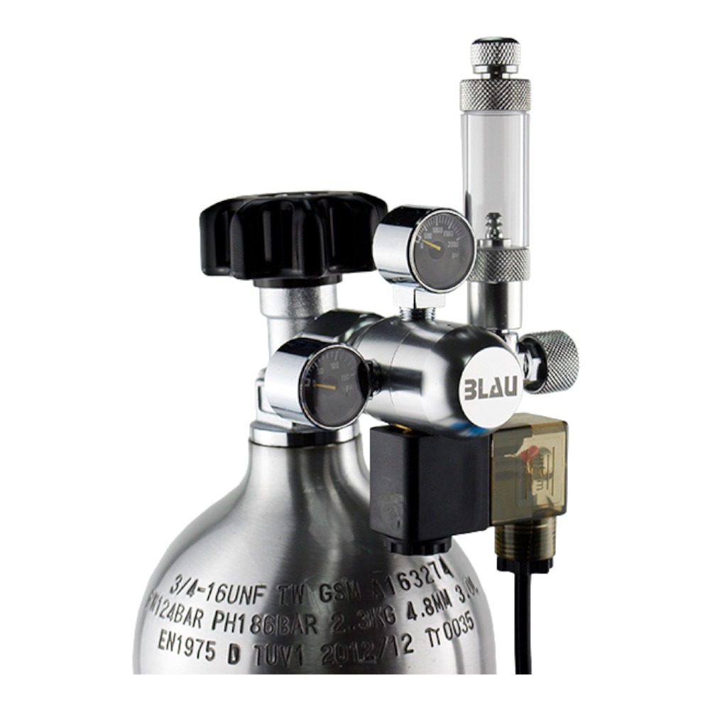 Blau Compact Regulator with electronic valve and bubble counter