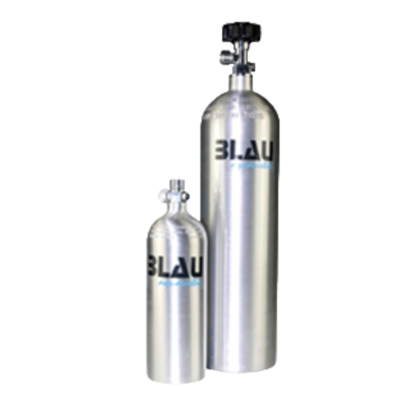 Blau CO2 Aluminum Tank 1 L. (horizontal output)